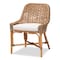 Baxton Studio Kyle Modern Bohemian Natural Brown Woven Rattan Dining Side Chair With Cushion 212-12803-ZORO - alternate 3